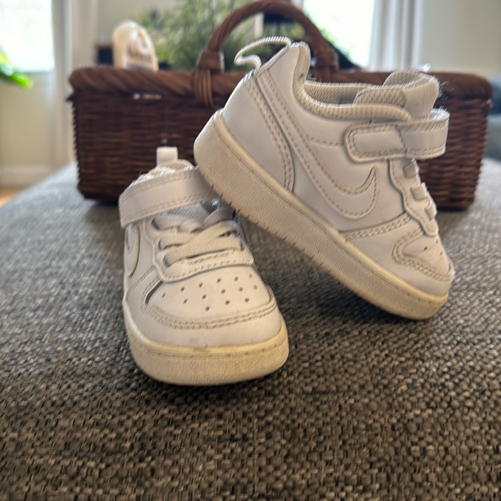 Nike white sneakers toddler